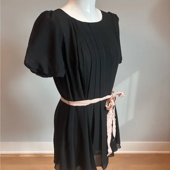 Twelve Twelve Los Angeles Black Dress with Pink Ribbon - Picture 4 of 7